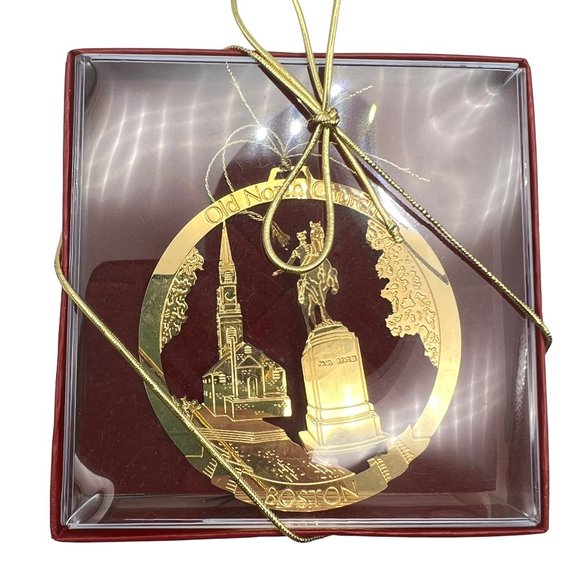 Collectible Treasures Other - BOSTON Old North Church Ornament by Collectible Treasures 24k Gold Finish NIB